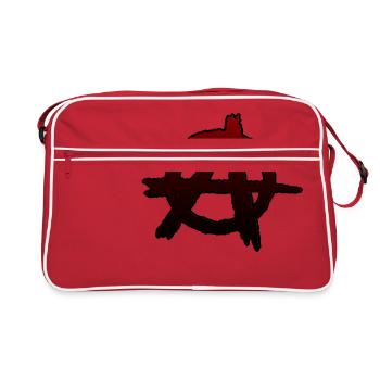 Anarchy Anarchie Anarchia Anarquía Анархія Fowdo - Retro Bag - red/white - Front