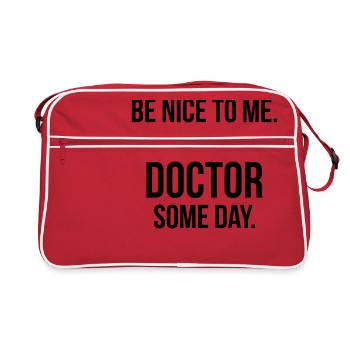 SEI NETT ZU MIR DOKTOR - Retro Tasche - Rot/Weiß - Vorne