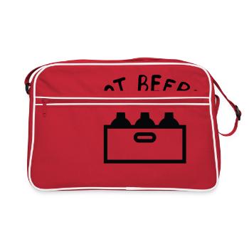 Bière "Bière obtenue?" - Sac Retro - rouge/blanc - Devant