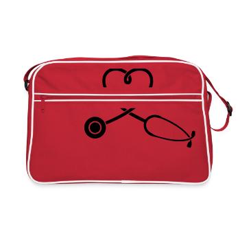 Infirmière Médecin Infirmière Hôpital - Sac Retro - rouge/blanc - Devant