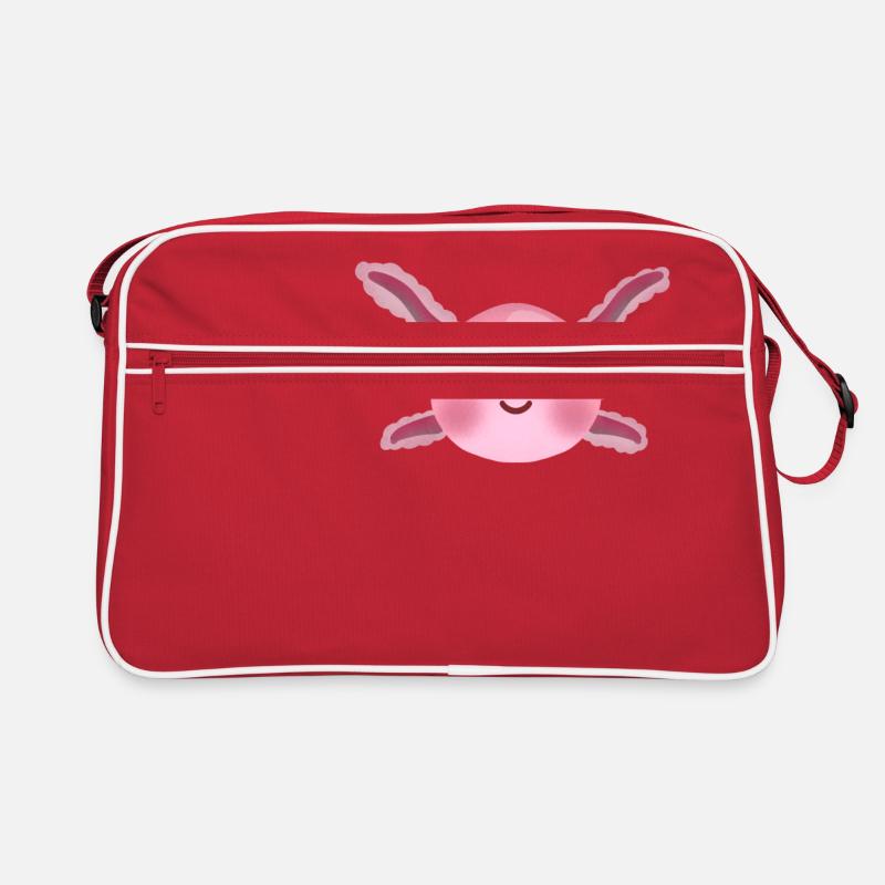 Axolotl - Retro Tasche - Rot/Weiß