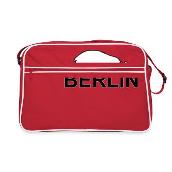 Berlin - The lazy Paule Germany Berlin Bear - Retro Bag - red/white - Front