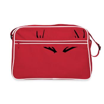 Hirschgeweih - Retro Tasche - Rot/Weiß - Vorne