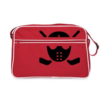 Hockey sur glace hockey sur glace masque de hockey sur glace - Sac Retro - rouge/blanc - Devant