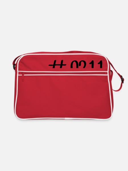# 0211 Düsseldorf area code - Telephone - 0211 - Rhine - Retro Bag - red/white - Front