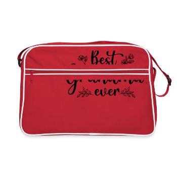 grand-mère. meilleure grand-mère de tous les temps - Sac Retro - rouge/blanc - Devant