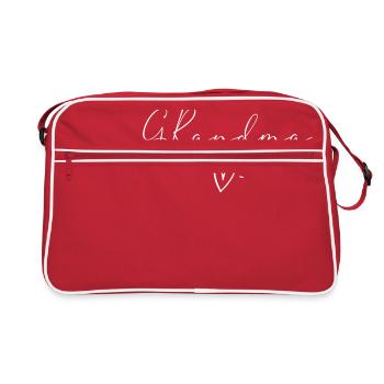 Oma. - Retro Tasche - Rot/Weiß - Vorne