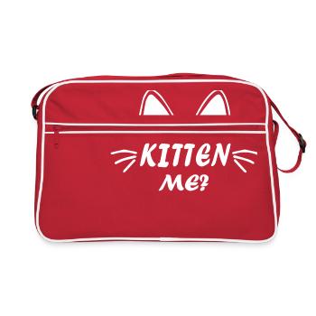 Chat, chat, animal, animal domestique, animal domestique - Sac Retro - rouge/blanc - Devant