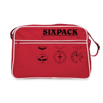 Plane Pilot Pilot Ultaleichtflugzeug - Retro Bag - red/white - Front