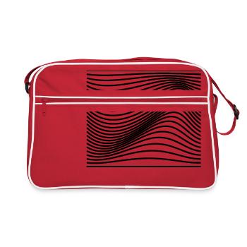 Waves Waves Abstract - Retro Bag - red/white - Front