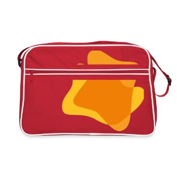 Éclaboussures de couleur Blobs éclaboussures de peinture Peintre Cadeau - Sac Retro - rouge/blanc - Devant