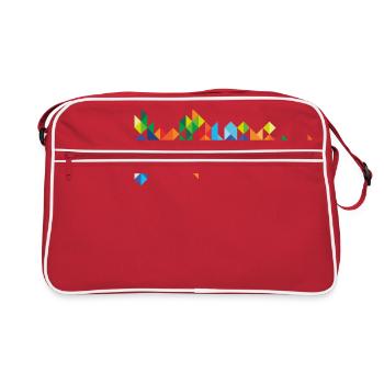 Splashes of Color Blobs splashes of paint Painter Gift - Retro Bag - red/white - Front