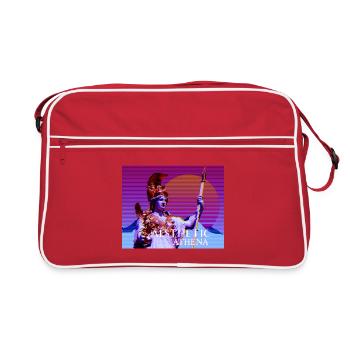 Déesse stylisée abstraite Athéna - Sac Retro - rouge/blanc - Devant