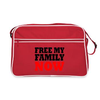 free my family now - Sac Retro - rouge/blanc - Devant