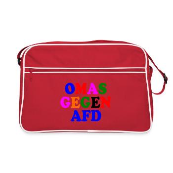 Omas gegen afd - Retro Tasche - Rot/Weiß - Vorne