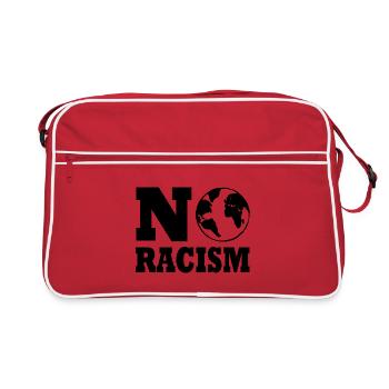 No racism - Retro Tasche - Rot/Weiß - Vorne