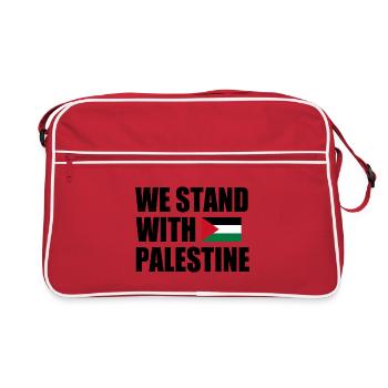 We stand with palestine - Retro Bag - red/white - Front