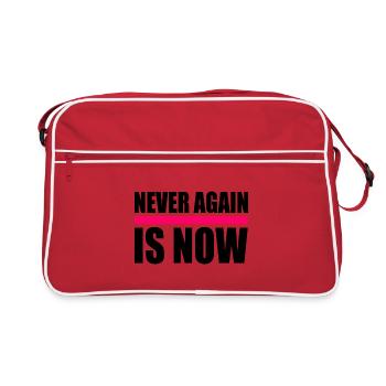 Never again is now - Retro Bag - red/white - Front