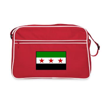 syrien flagge - Retro Tasche - Rot/Weiß - Vorne