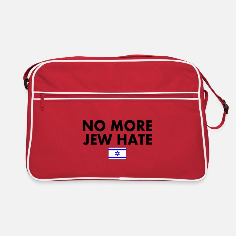 No more jew hate - Retro Tasche - Rot/Weiß