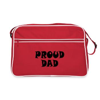 Proud dad - Retro Tasche - Rot/Weiß - Vorne