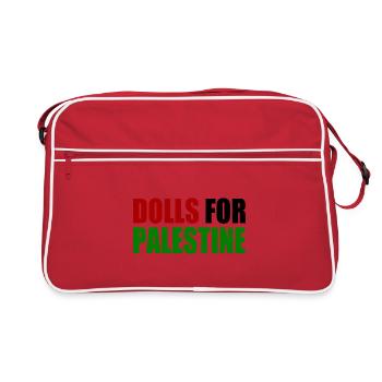 dolls for palestine - Retro Tasche - Rot/Weiß - Vorne