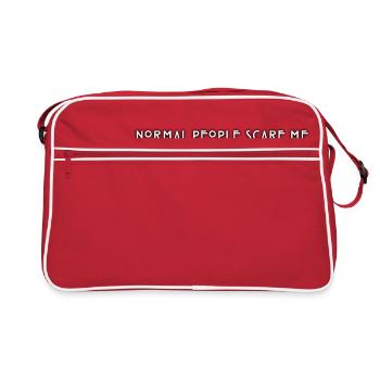 Les gens normaux me font peur Histoire d'horreur américaine AHS - Sac Retro - rouge/blanc - Devant