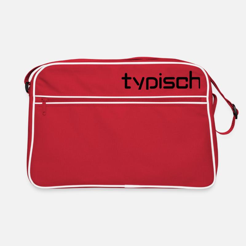 typisch Lehrerkind - Retro Tasche - Rot/Weiß