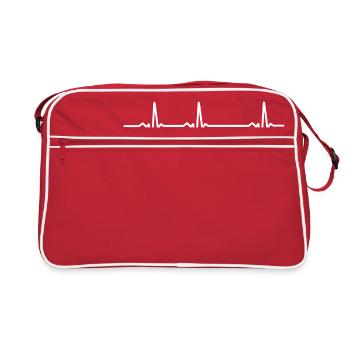 EKG template template to design your own mask - Retro Bag - red/white - Front