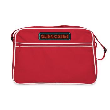 Neon Subscribe Design - Retro Bag - red/white - Front