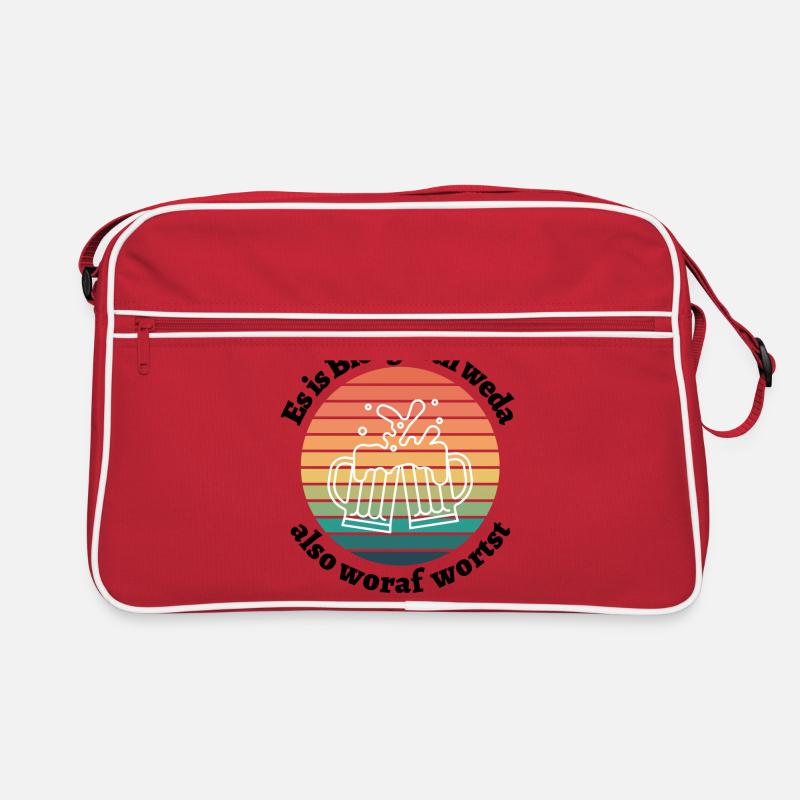 Biergordn weda- bayerischer Spruch Retro Tasche