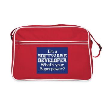 Software Developer - Retro Bag - red/white - Front