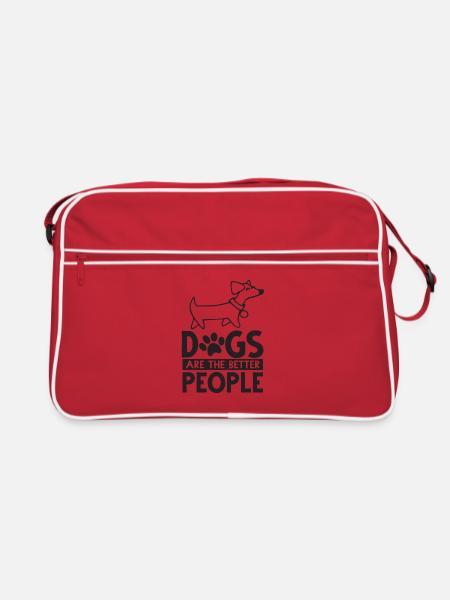 Dogs dogs - Retro Bag - red/white - Front