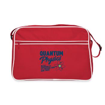 Quantum physics Physics Atom molecule - Retro Bag - red/white - Front