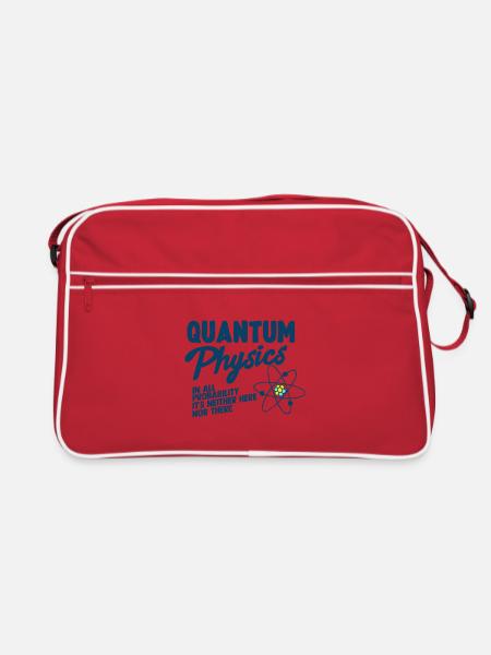 Physique quantique Physique Atom molécule - Sac Retro - rouge/blanc - Devant