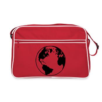 Le monde - Sac Retro - rouge/blanc - Devant