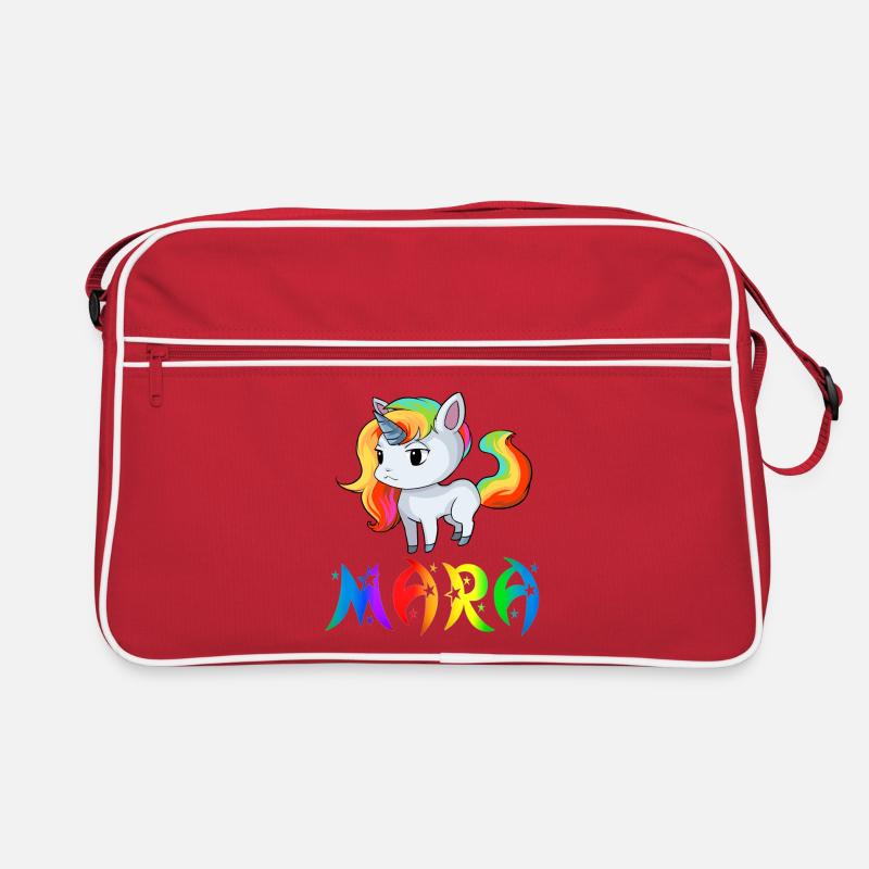 Mara Einhorn - Retro Tasche - Rot/Weiß