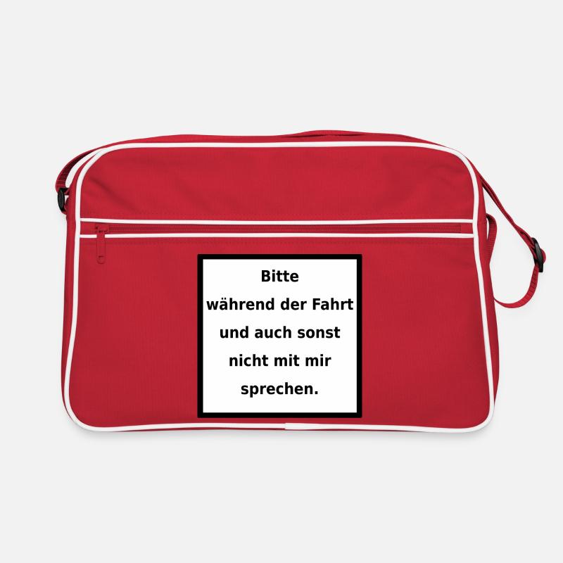 Genereller Warnhinweis. (black/white) Retro Tasche