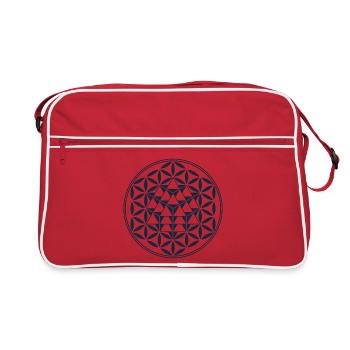 Equilibre vectoriel, géométrie sacrée - Sac Retro - rouge/blanc - Devant