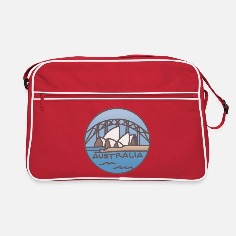 Australien - Sydney - Retro Tasche - Rot/Weiß