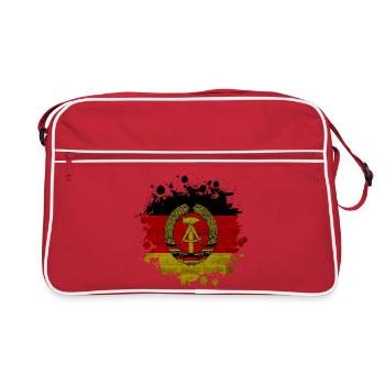 GDR Fleck Klecks / Gift Flag East Germany - Retro Bag - red/white - Front
