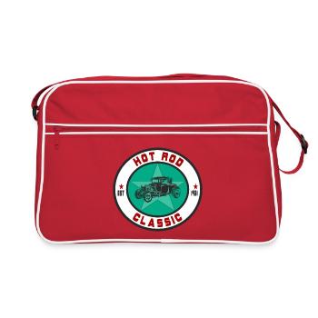 Hot Rod Classic Oldtimer Auto Car US Car Gift - Retro Bag - red/white - Front