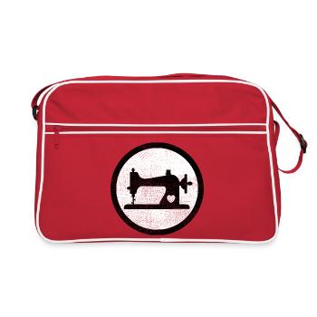 sewing machine1 black - Retro Bag - red/white - Front