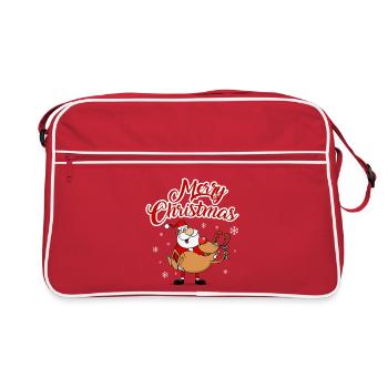 Drunk Santa and Reindeer - Sac Retro - rouge/blanc - Devant