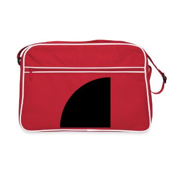 Viertelkreis - Retro Tasche - Rot/Weiß - Vorne