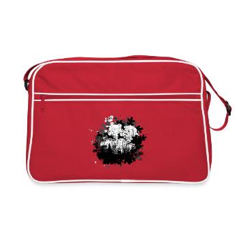grunge santa sleigh - Retro Bag - red/white - Front