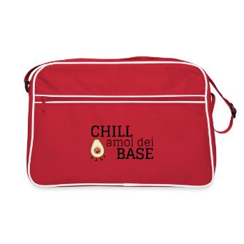 Clipart d’avocat souriant - Sac Retro - rouge/blanc - Devant