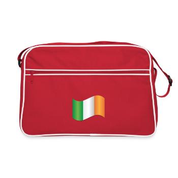 Irische Flagge - Retro Tasche - Rot/Weiß - Vorne