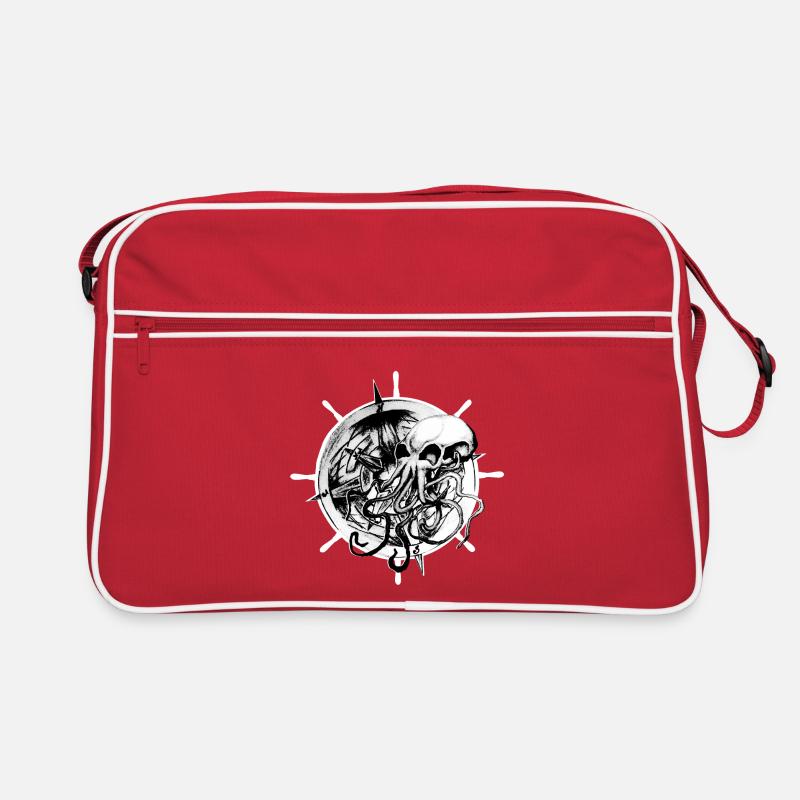 Conception de tatouage de crâne de pieuvre Sac Retro