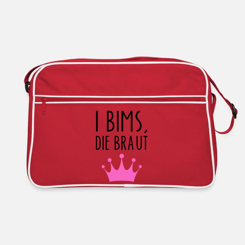 I Bims Braut Lustiger Spruch Ehefrau Junggesellin Retro Tasche